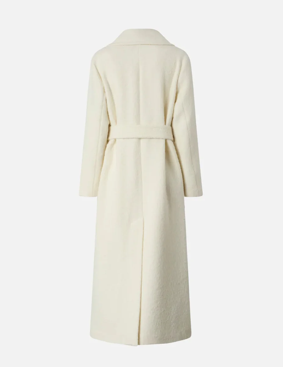 Abrigo Pinko con Cinturón Blanco Mujer - Imagen 3