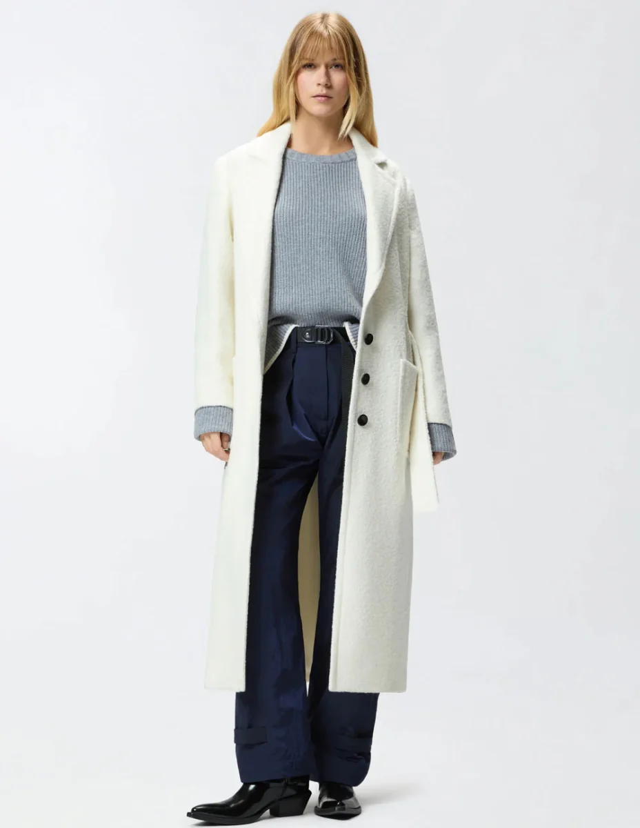 Abrigo Pinko con Cinturón Blanco Mujer - Imagen 6