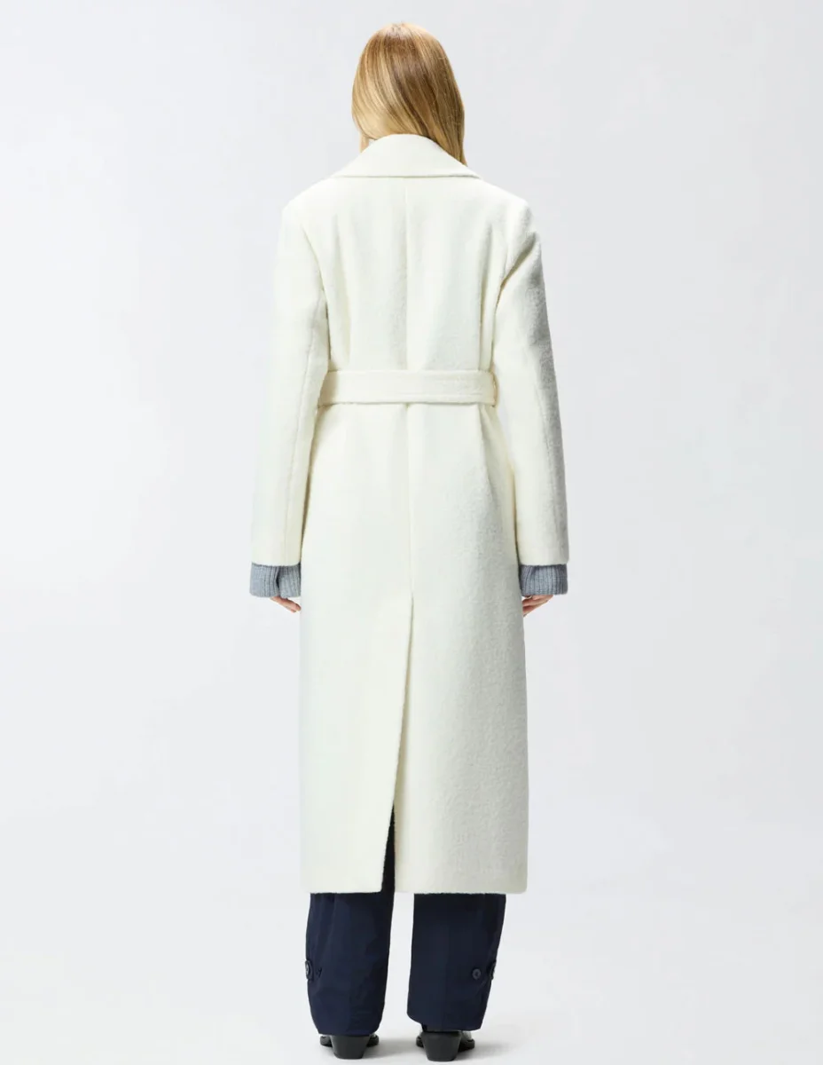 Abrigo Pinko con Cinturón Blanco Mujer - Imagen 7