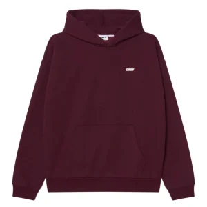 Sudadera con Capucha Obey Bold Star Burdeos Hombre
