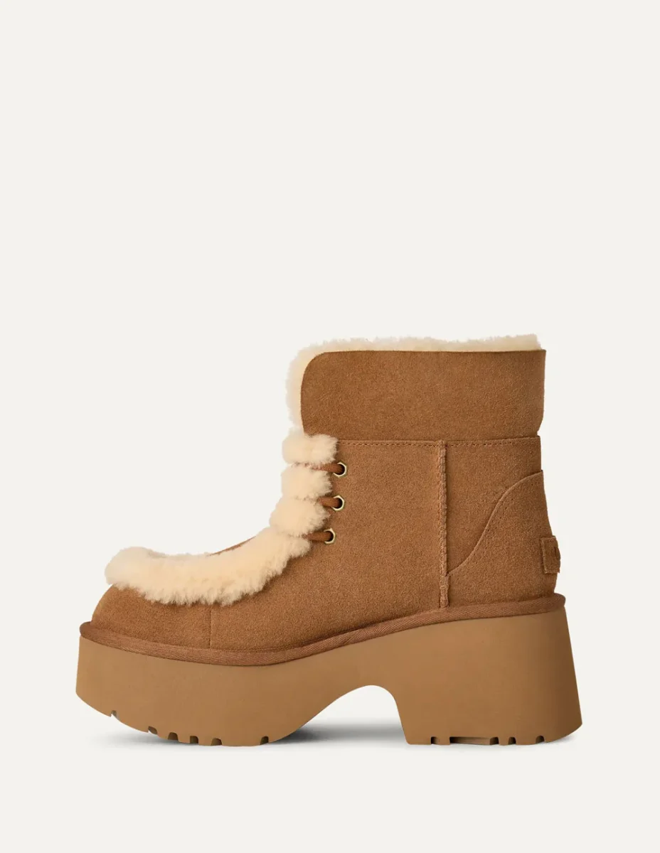 Botas UGG Classic Emee con Cordones Marrones Mujer - Imagen 3