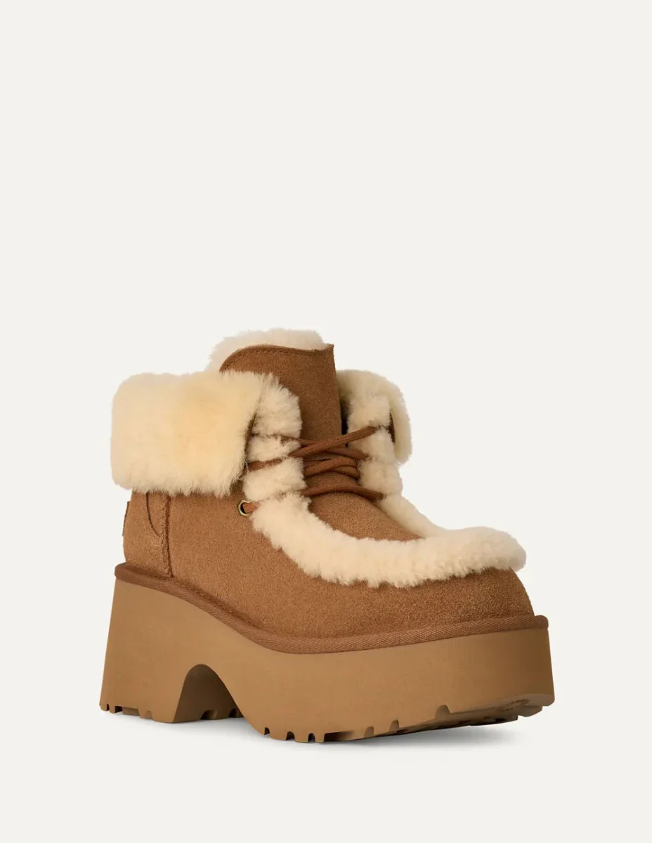 Botas UGG Classic Emee con Cordones Marrones Mujer - Imagen 4