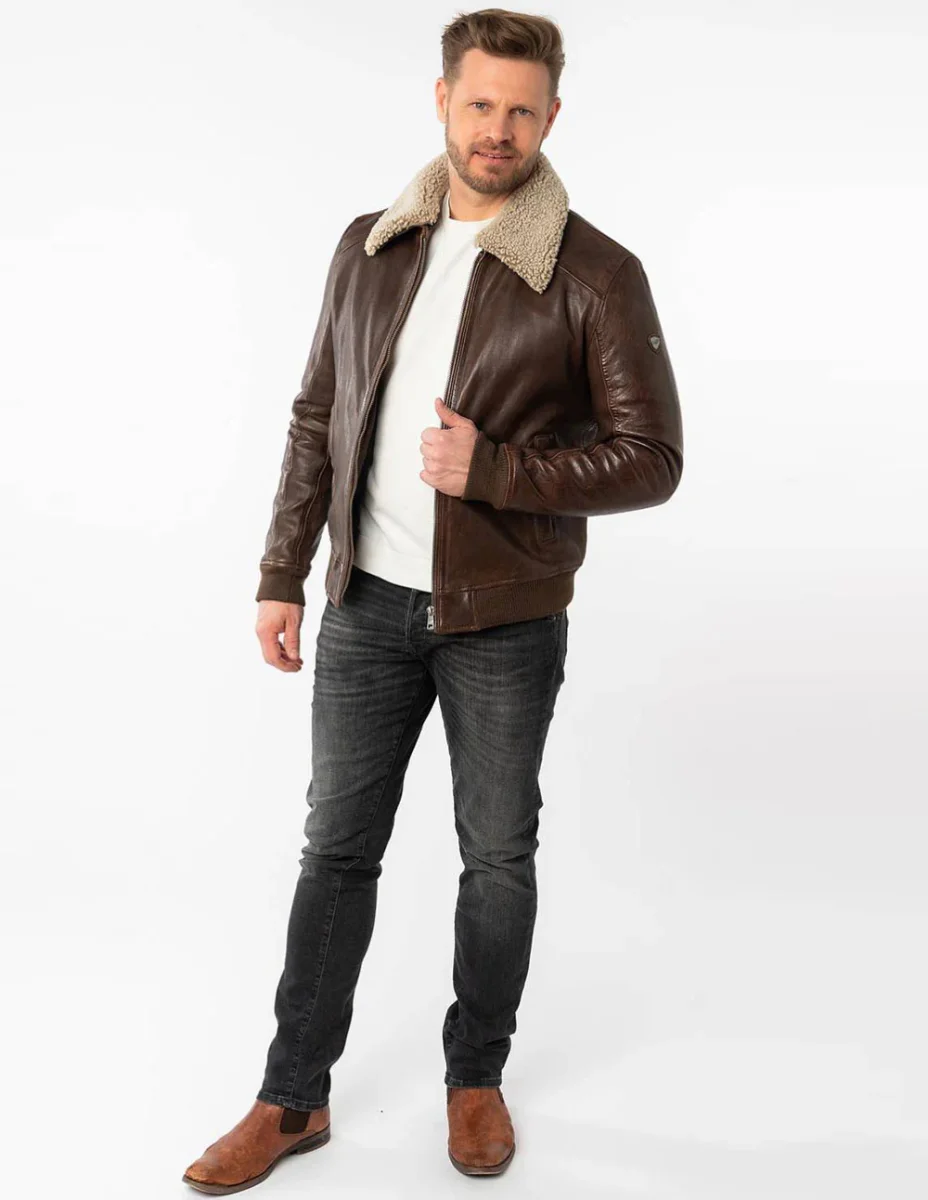 Cazadora Mauritius Brovig Marrón Hombre - Imagen 7