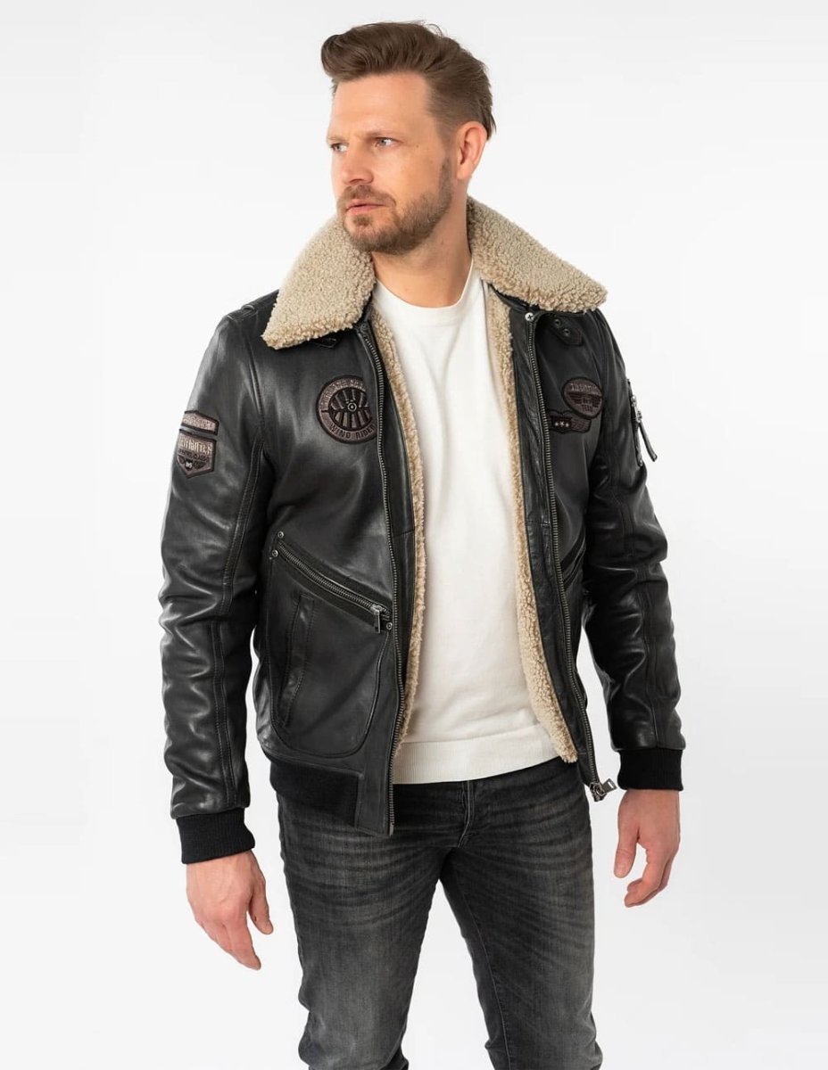 Cazadora Mauritius de Cuero Star Pilot Negra Hombre - Imagen 6