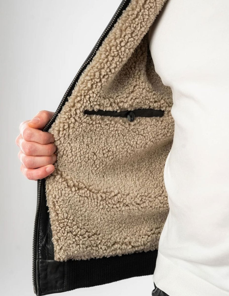 Cazadora Mauritius de Cuero Star Pilot Negra Hombre - Imagen 7