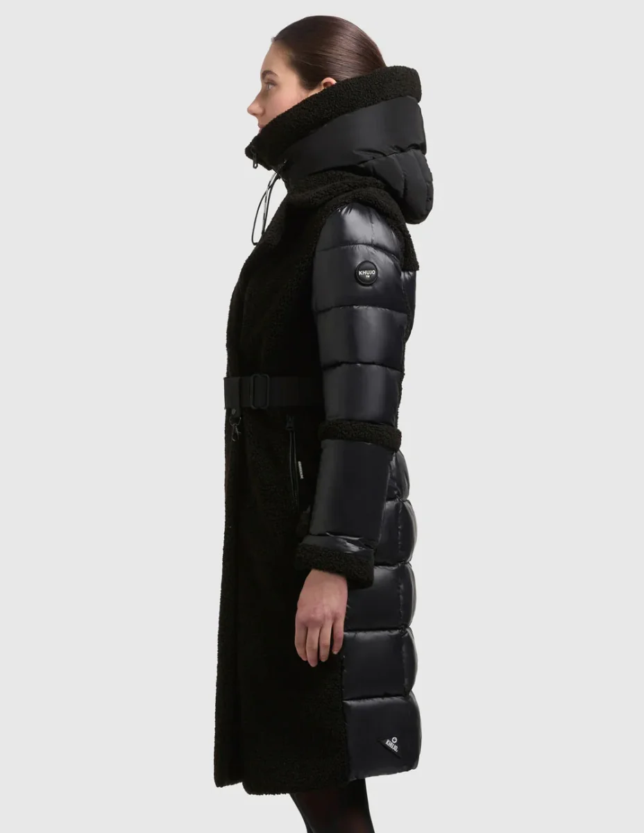 Abrigo Khujo Kalmia Negro Mujer - Imagen 3