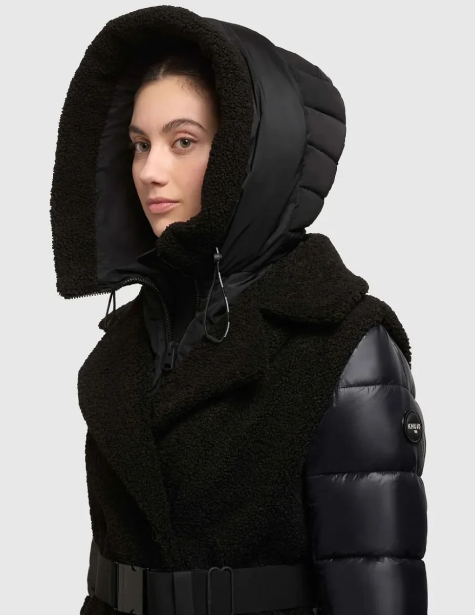Abrigo Khujo Kalmia Negro Mujer - Imagen 4