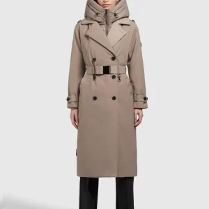 Abrigo Khujo Elena Gris Mujer