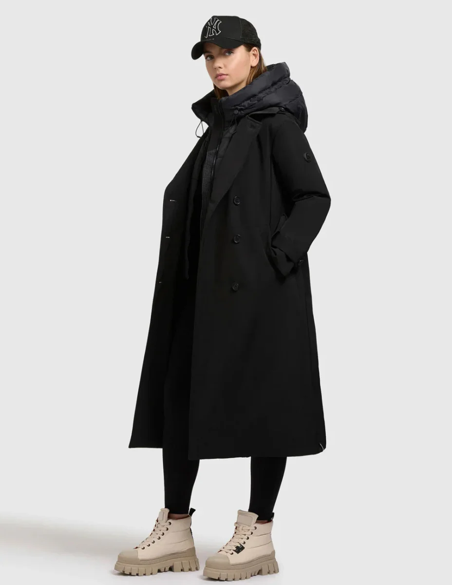 Abrigo Khujo Elena Negro Mujer - Imagen 3