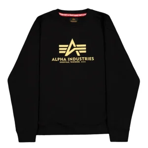 Sudadera Alpha Indutries Basic Carbon Negra Hombre