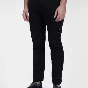 Pantalón Cargo C.P. Company Stretch Sateen Lens Negro Hombre