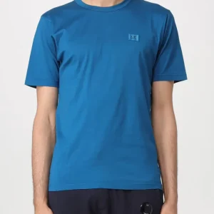 Camiseta C.P. Company con Logo Azul Hombre