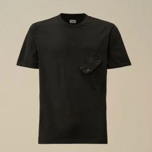 Camiseta C.P. Company con Logo Negra Hombre