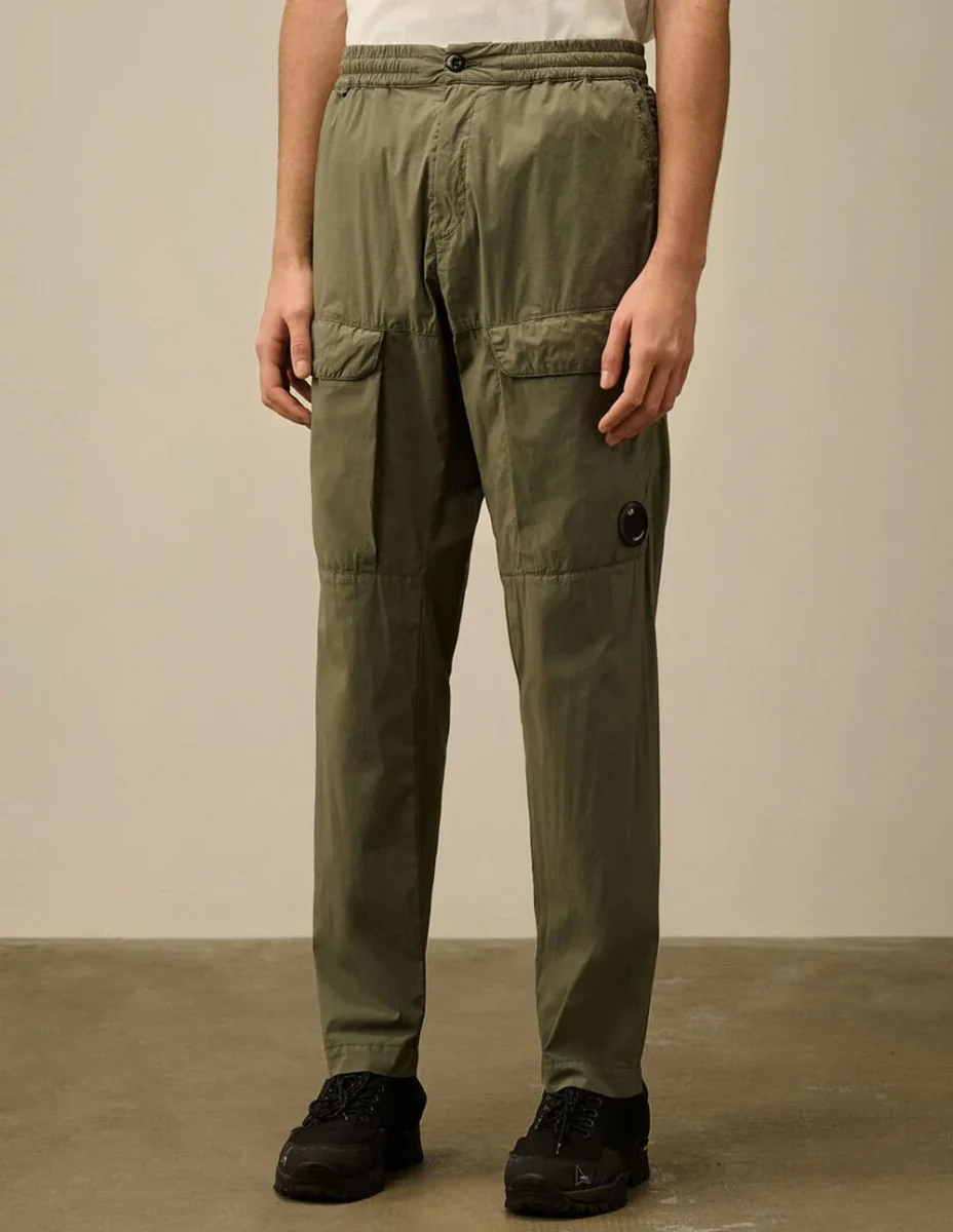 Pantalón C.P. Company 50 Fili Strech Loose Verde Hombre - Imagen 3