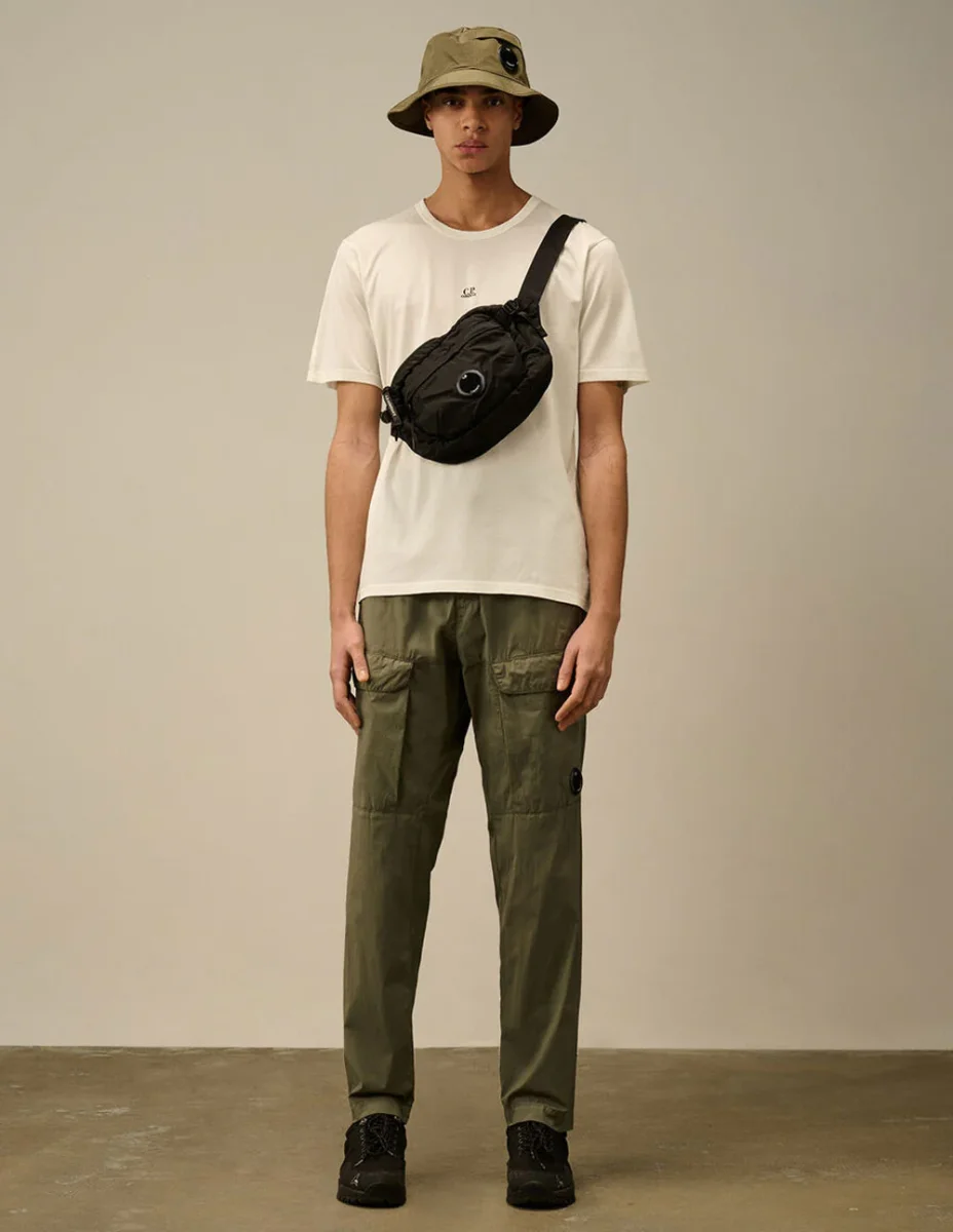 Pantalón C.P. Company 50 Fili Strech Loose Verde Hombre - Imagen 7