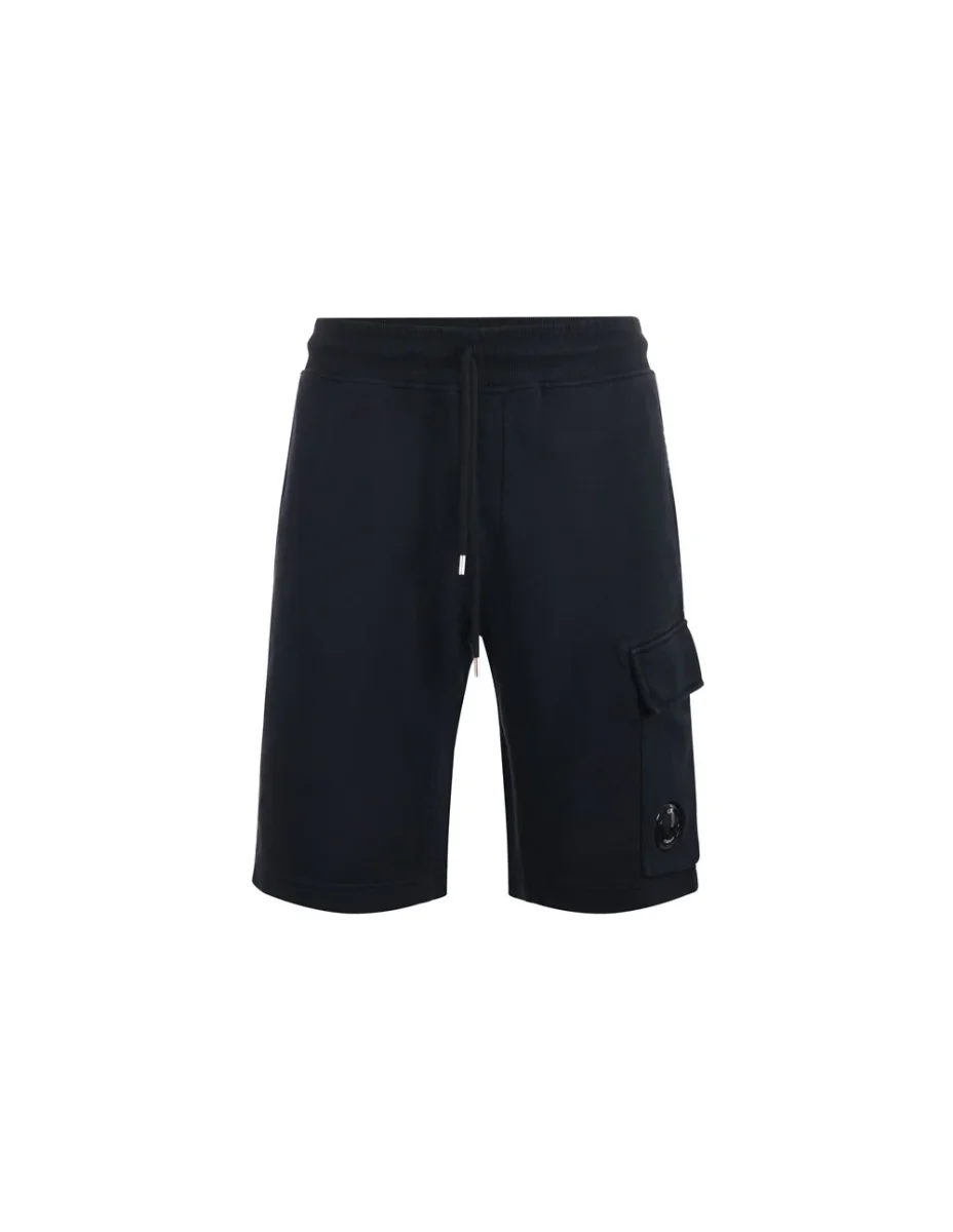 Pantalón Corto C.P. Company con Logo Negro Hombre