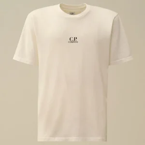Camiseta C.P. Company Artwork Logo Beige Hombre