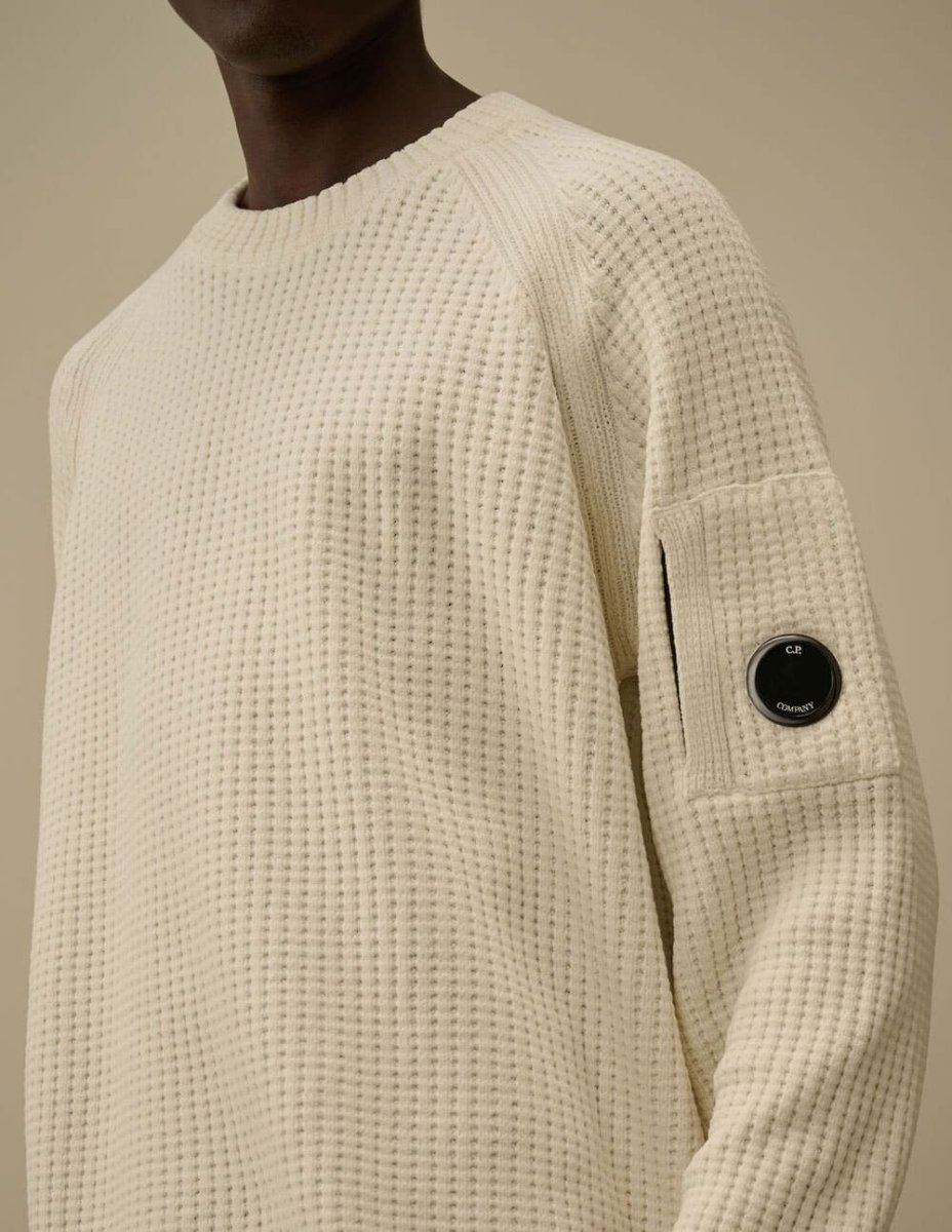 Jersey C.P. Company Cotton Chenille Lens Beige Hombre - Imagen 4