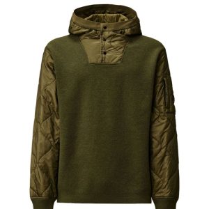 Sudadera con Capucha C.P. Company Lens-Detail Verde Hombre