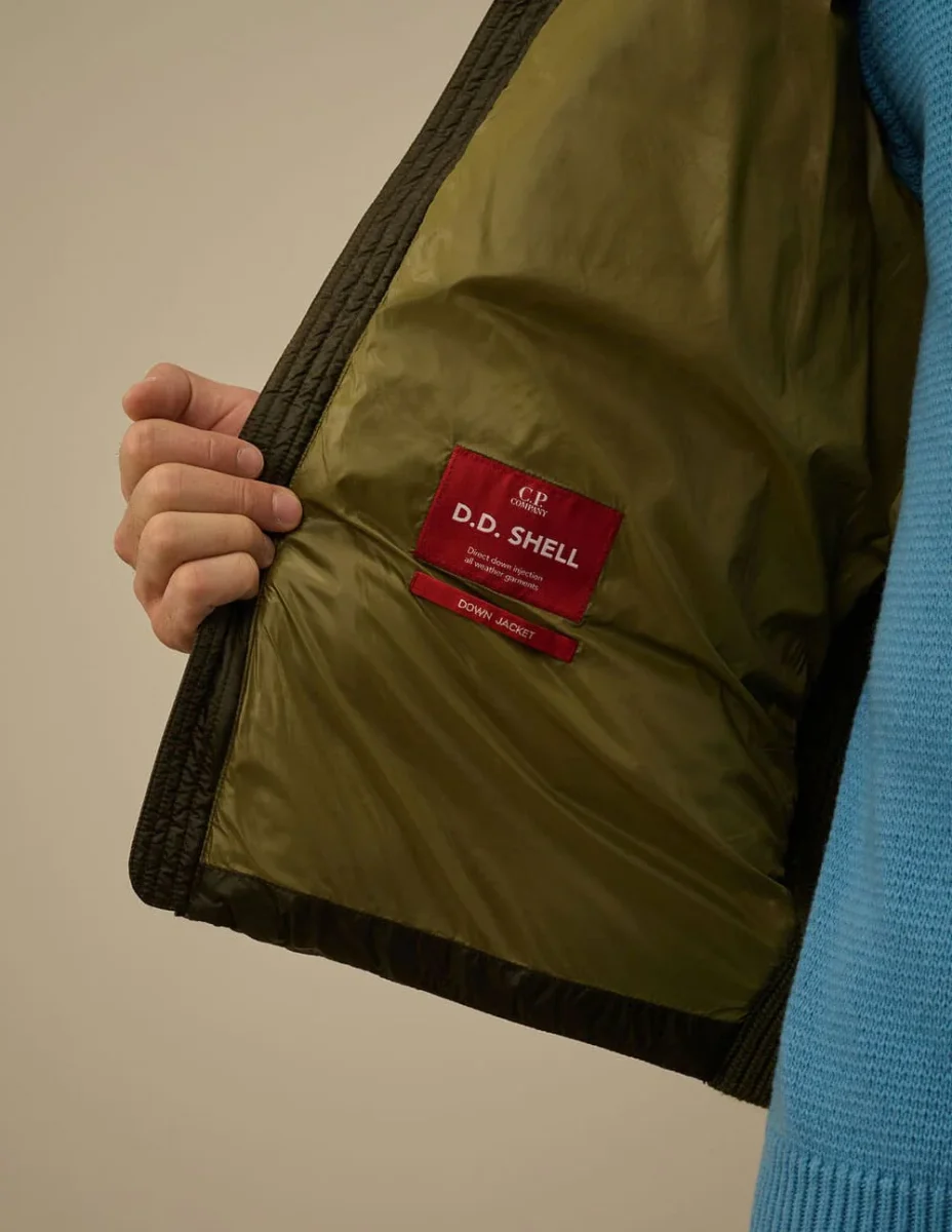 Chaqueta C.P. Company Extrafine Merino Wool Mixed Full Zip Goggle Verde Hombre - Imagen 5