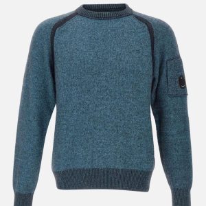Jersey C.P. Company Fleece Knit Crewneck Azul Hombre
