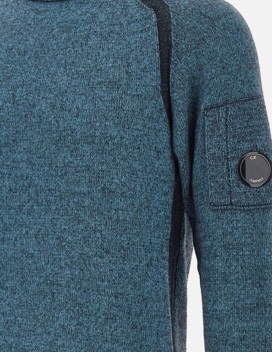 Jersey C.P. Company Fleece Knit Crewneck Azul Hombre - Imagen 4