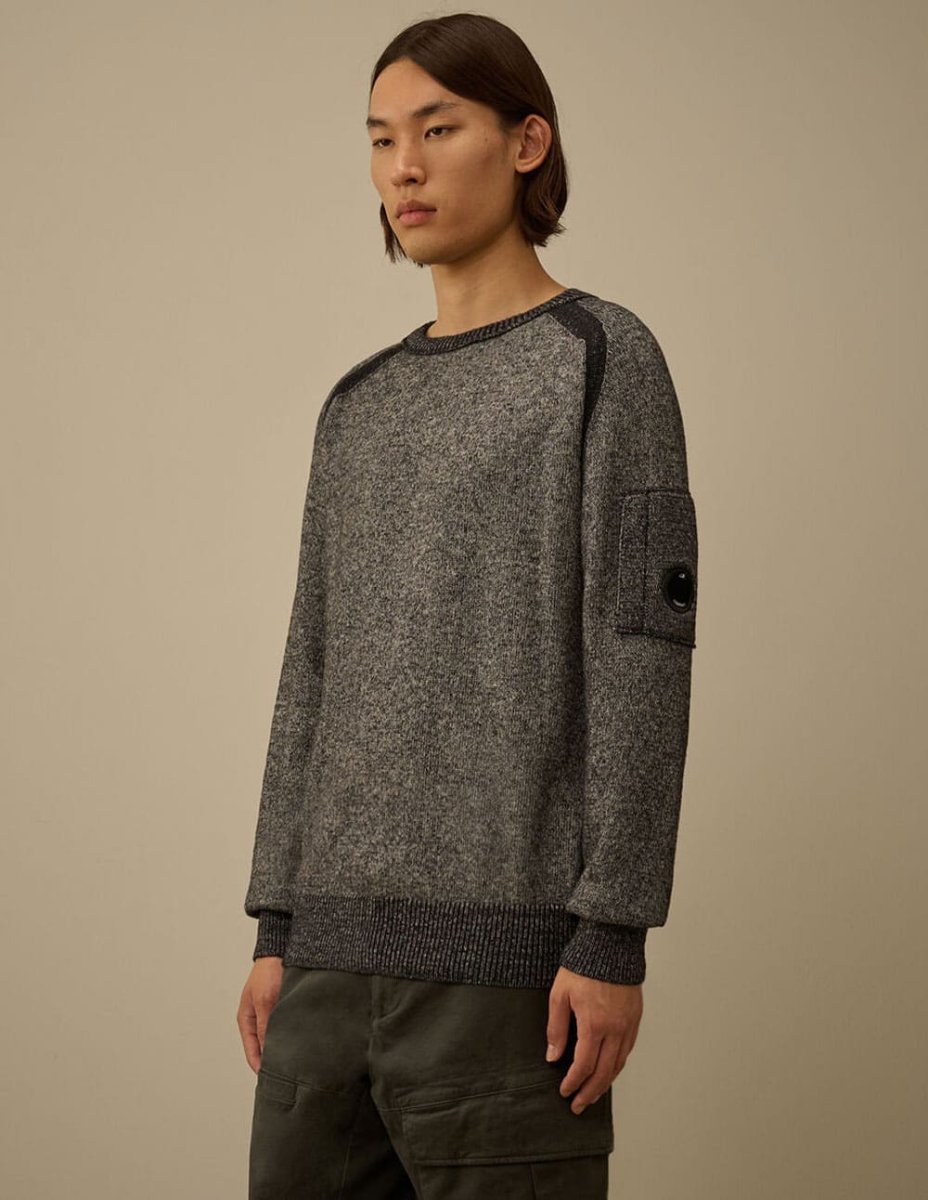 Jersey C.P. Company Fleece Knit Crewneck Gris Hombre - Imagen 3