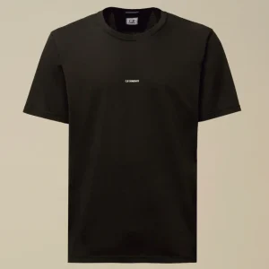 Camiseta C.P. Company Mercerized 70/2 Jersey Gasato Negra Hombre