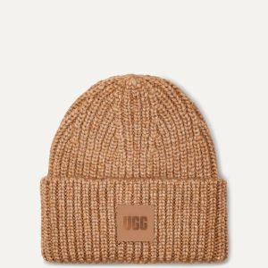 Gorro UGG de Canalé Grueso Marrón Mujer