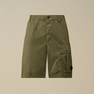 Pantalón Corto C.P. Company 50 Fili Stretch Loose Lens Verde Hombre