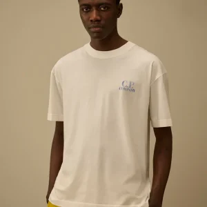 Camiseta C.P. Company Comfort Logo Beige Hombre