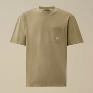 Camiseta C.P. Company Piquet Pigment Dyed Verde Hombre
