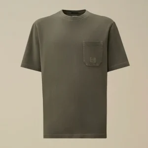 Camiseta C.P. Company Piquet Pigment Dyed Gris Hombre
