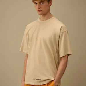 Camiseta C.P. Company Stencil Beige Hombre