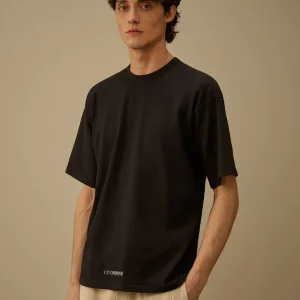 Camiseta C.P. Company Stencil Negra Hombre