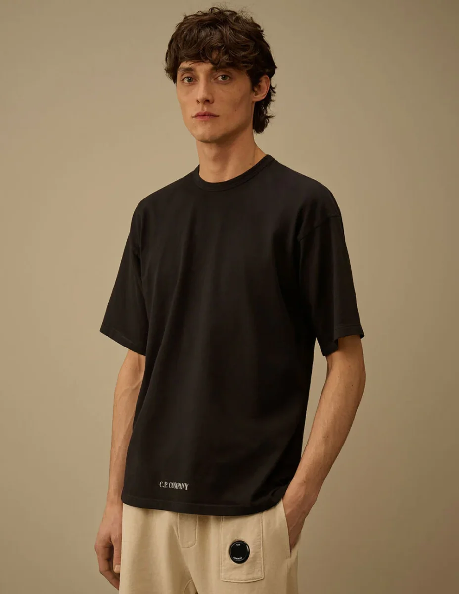 Camiseta C.P. Company Stencil Negra Hombre