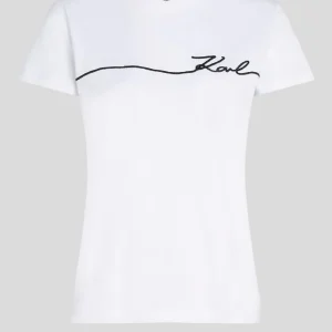 Camiseta Karl Lagerfeld Karl Signature Blanca Mujer