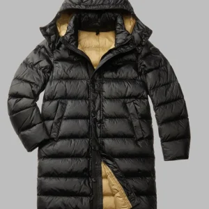 Plumas Largo Blauer USA Carver con Capucha Negro Hombre