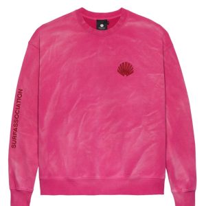 Sudadera New Amsterdam Damged Logo Rosa Unisex