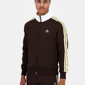 Sudadera Le Coq Sportif con Cremallera Marrón Hombre