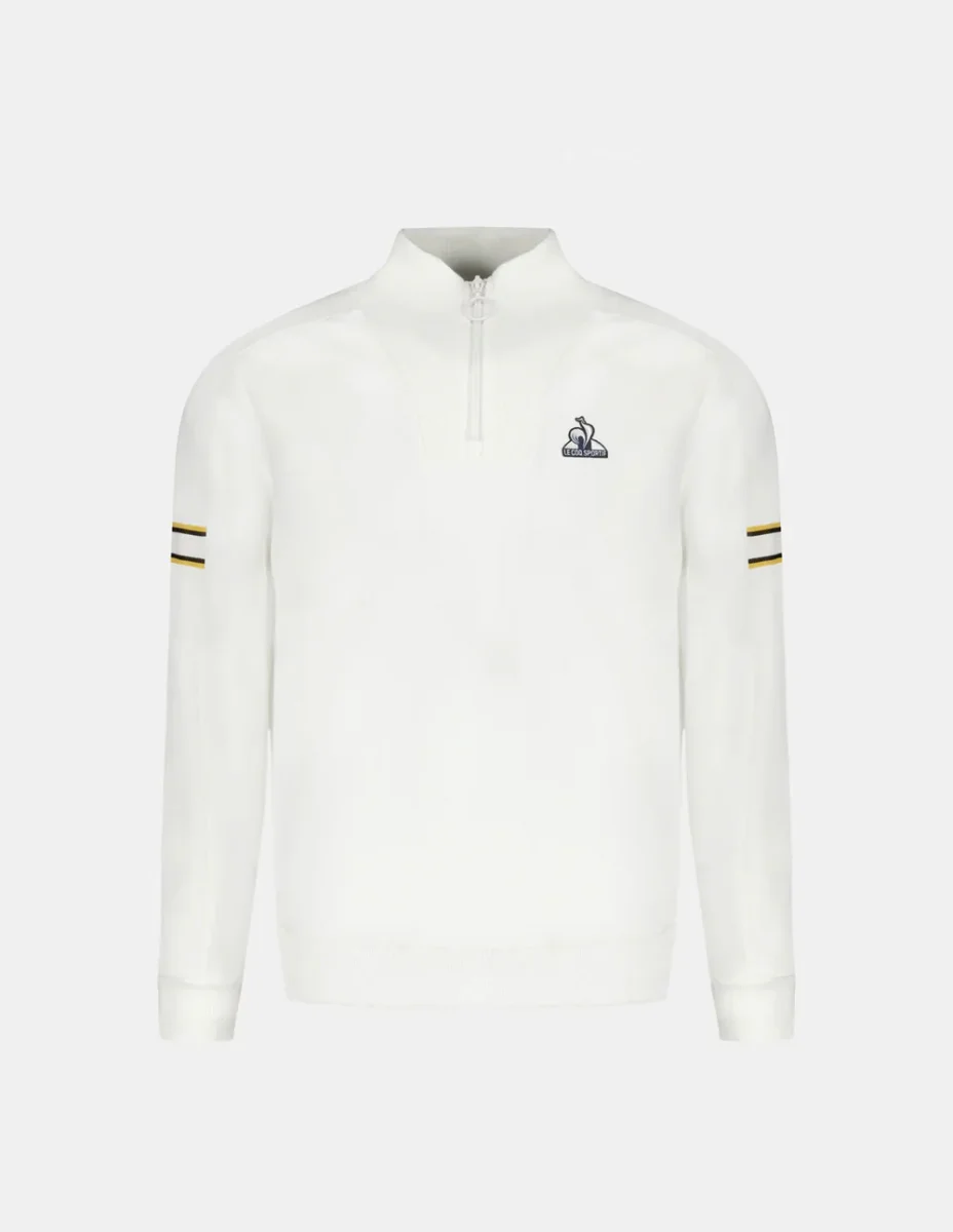 Sudadera Le Coq Sportif Heritage Blanca Unisex - Imagen 2