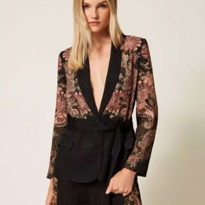 Chaqueta TWINSET de Jaquard con Estampado Multicolor Mujer