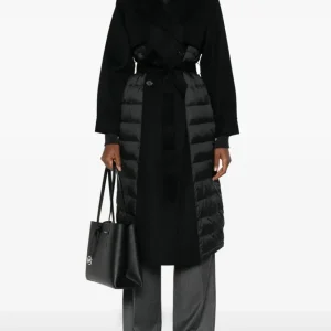 Abrigo TWINSET con Doble Botón Negro Mujer