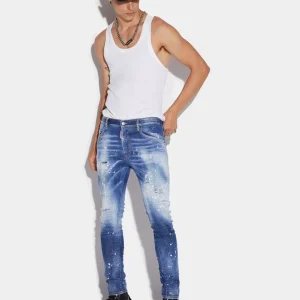 Pantalón Vaquero Dsquared2 Medium Spotty Wash Super Twinky Azul Hombre