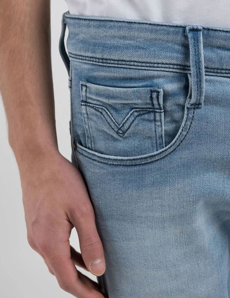 Pantalón Vaquero Replay Slim Fit Anbass Azul Hombre - Imagen 3