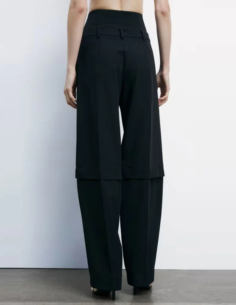 Pantalón Patrizia Pepe Baggy Negro Mujer - Imagen 6