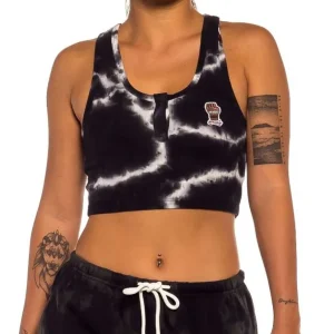 Top de Tirantes Grimey Jungle Punch Negro y Blanco Mujer