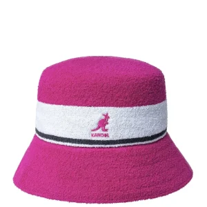 Sombrero Bucket Kangol Bermuda Stripe Rosa Unisex