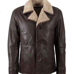 Parka Mauritius de Cuero Vancouver Marrón Hombre