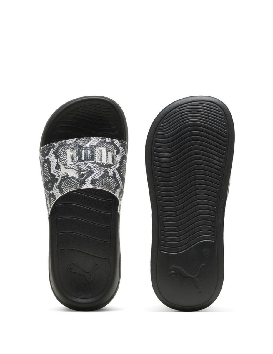 Sandalias Puma Popcat 20 Snake Chic Negras y Plateadas Mujer - Imagen 5
